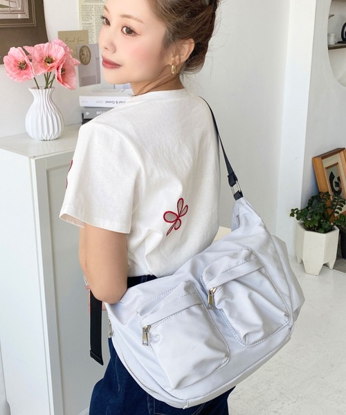 セール】立体ポケットナイロンボディバッグ（ボディバッグ/ウエスト