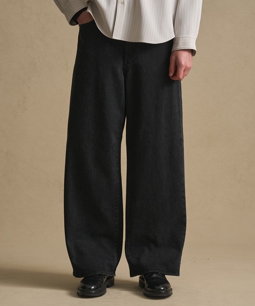 PUBLIC TOKYO（パブリックトウキョウ）の「〈セットアップ対応〉PUBLIC DENIM リラックスワイド（デニムパンツ・メンズ・ブラック/ブラウン/インディゴブルー/ダークブラウン/ブルー系その他・1/2/3）」の17枚目の写真