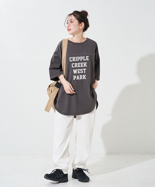 セール】限定展開 ピグメント フットボール ロゴ 半袖 Tシャツ