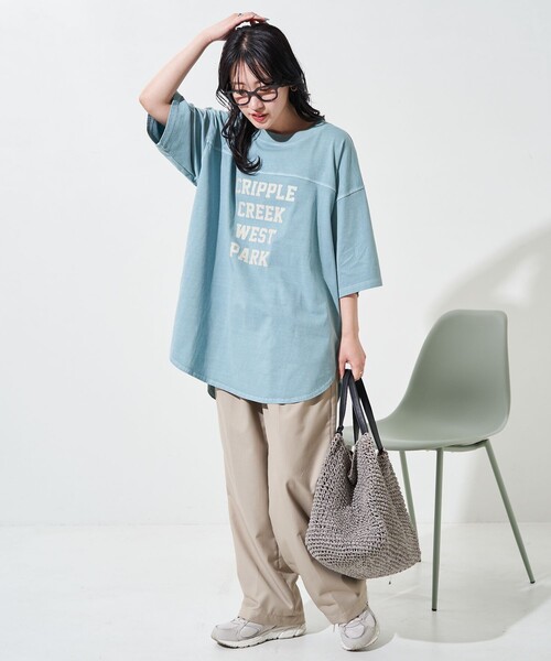 セール】限定展開 ピグメント フットボール ロゴ 半袖 Tシャツ