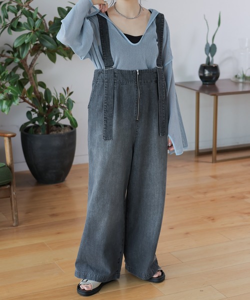 LEPSIM(レプシィム)の「デニムサス付きパンツ 116415(デニムパンツ・レディース・オフホワイト/チャコールグレー/ブルー・FREE)」の17枚目の写真