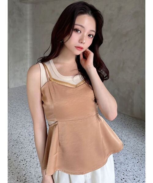 RESEXXY（リゼクシー）の「シアーコンビキャミソール（キャミソール・レディース・ホワイト/オレンジ/ブラック・FREE）」の8枚目の写真