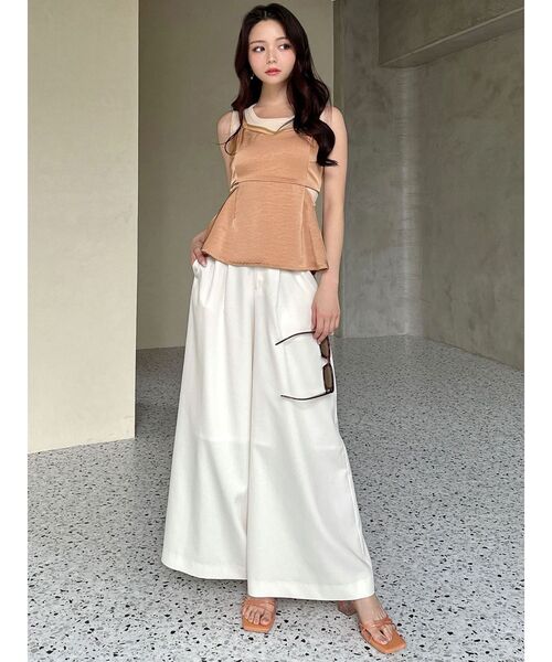 RESEXXY（リゼクシー）の「シアーコンビキャミソール（キャミソール・レディース・ホワイト/オレンジ/ブラック・FREE）」の10枚目の写真