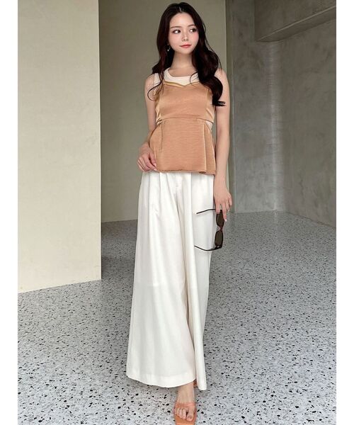 RESEXXY（リゼクシー）の「シアーコンビキャミソール（キャミソール・レディース・ホワイト/オレンジ/ブラック・FREE）」の12枚目の写真