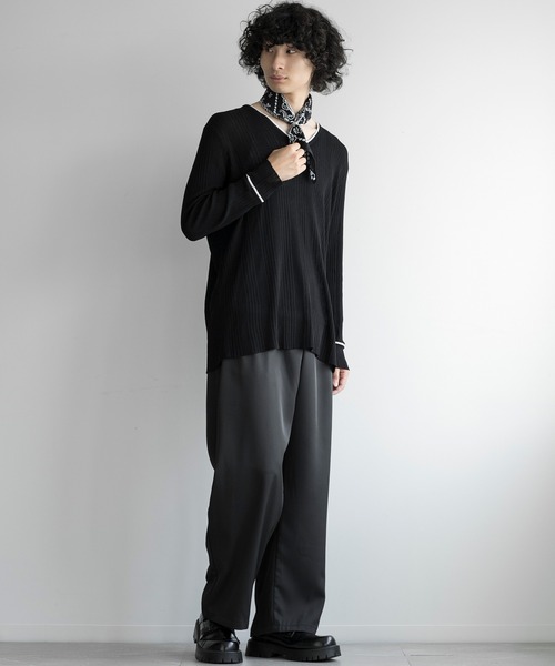 aimoha（アイモハ）の「aimoha men ELEGANT ESSENTIAL KNITWEAR（ニット/セーター・メンズ・ブラック/チョコ/ホワイト・FREE）」の8枚目の写真