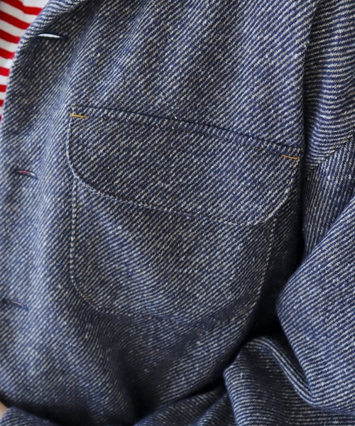 PAR ICI（パーリッシィ）の「ジャズネップ オーバーシャツブルゾン（ブルゾン・レディース・ネイビー/ブルー/グレー・FREE）」の5枚目の写真