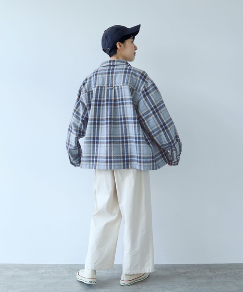 PAR ICI（パーリッシィ）の「ジャズネップ オーバーシャツブルゾン（ブルゾン・レディース・ネイビー/ブルー/グレー・FREE）」の19枚目の写真