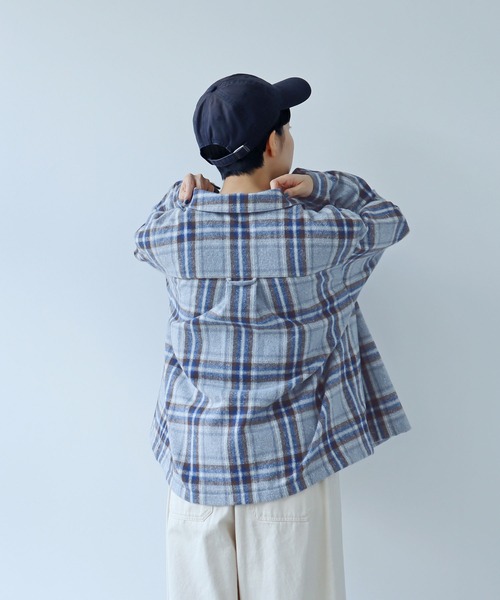 PAR ICI（パーリッシィ）の「ジャズネップ オーバーシャツブルゾン（ブルゾン・レディース・ネイビー/ブルー/グレー・FREE）」の14枚目の写真