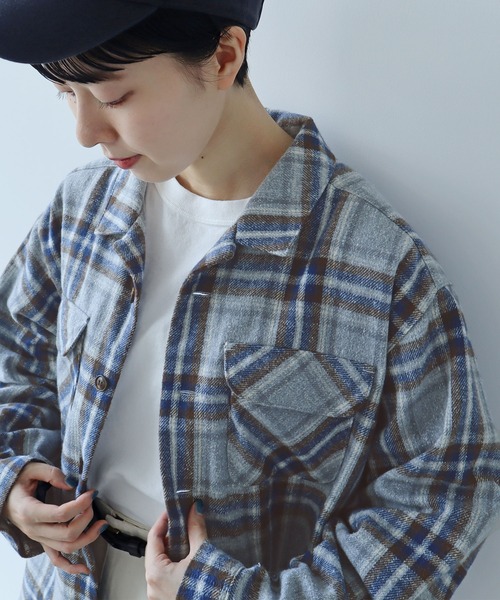 PAR ICI（パーリッシィ）の「ジャズネップ オーバーシャツブルゾン（ブルゾン・レディース・ネイビー/ブルー/グレー・FREE）」の15枚目の写真