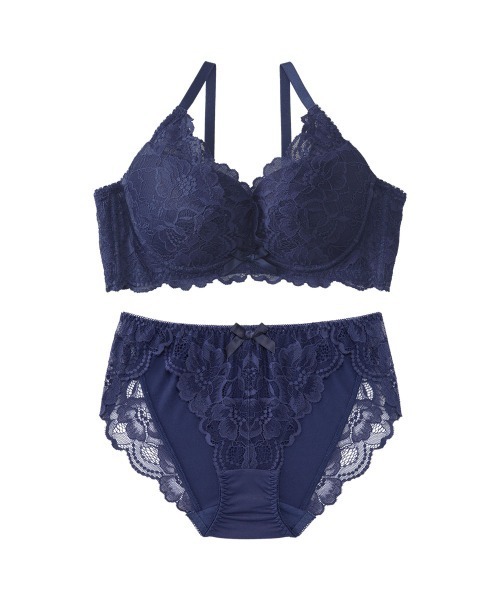 セール】【ブラショーツセット/自胸で谷間復活！脇高で後姿スッキリ