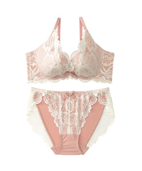 ブラショーツセット/自胸で谷間復活！脇高で後姿スッキリ見え◎痛く