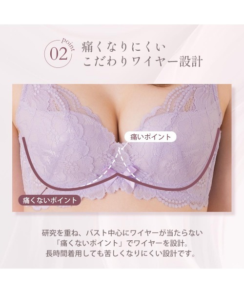 ブラショーツセット/自胸で谷間復活！脇高で後姿スッキリ見え◎痛く