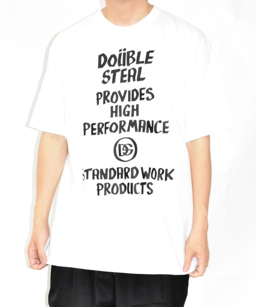 DOUBLE STEAL（ダブルスティール）の「マーカーメッセージ Tシャツ（Tシャツ/カットソー・メンズ・ブルーグレー/ブラック/ホワイト・LARGE/X-LARGE/MEDIUM）」の2枚目の写真