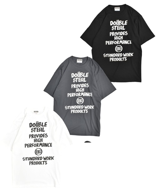 DOUBLE STEAL（ダブルスティール）の「マーカーメッセージ Tシャツ（Tシャツ/カットソー・メンズ・ブルーグレー/ブラック/ホワイト・LARGE/X-LARGE/MEDIUM）」の5枚目の写真