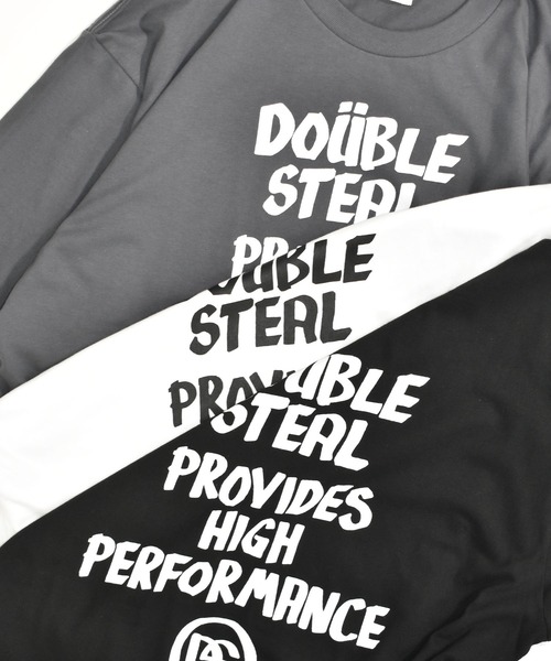 DOUBLE STEAL（ダブルスティール）の「マーカーメッセージ Tシャツ（Tシャツ/カットソー・メンズ・ブルーグレー/ブラック/ホワイト・LARGE/X-LARGE/MEDIUM）」の7枚目の写真
