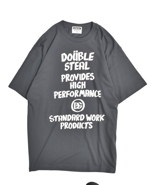 DOUBLE STEAL（ダブルスティール）の「マーカーメッセージ Tシャツ（Tシャツ/カットソー・メンズ・ブルーグレー/ブラック/ホワイト・LARGE/X-LARGE/MEDIUM）」の9枚目の写真