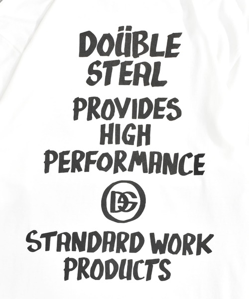 DOUBLE STEAL（ダブルスティール）の「マーカーメッセージ Tシャツ（Tシャツ/カットソー・メンズ・ブルーグレー/ブラック/ホワイト・LARGE/X-LARGE/MEDIUM）」の10枚目の写真