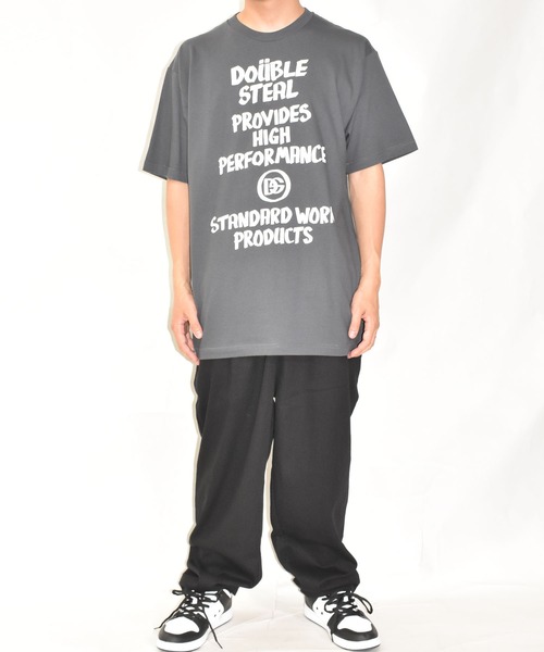 DOUBLE STEAL（ダブルスティール）の「マーカーメッセージ Tシャツ（Tシャツ/カットソー・メンズ・ブルーグレー/ブラック/ホワイト・LARGE/X-LARGE/MEDIUM）」の14枚目の写真