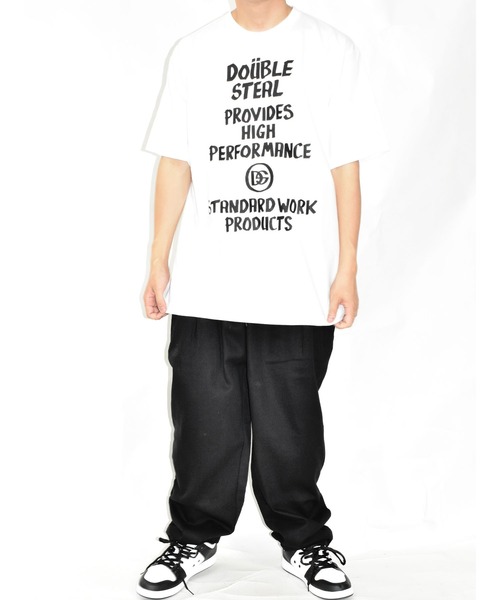 DOUBLE STEAL（ダブルスティール）の「マーカーメッセージ Tシャツ（Tシャツ/カットソー・メンズ・ブルーグレー/ブラック/ホワイト・LARGE/X-LARGE/MEDIUM）」の15枚目の写真