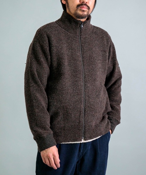 OMNIGOD（オムニゴッド）の「[OMNIGOD mens / オムニゴッド] リサイクルウールパイル ジップアップカーディガン（カーディガン/ボレロ・メンズ・ネイビー/ブラウン/アイボリー・2/3/4）」の22枚目の写真
