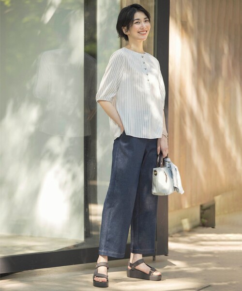 J.PRESS（ジェイプレス）の「グラバッティーノ スカーフ（バンダナ/スカーフ・レディース・ブルー系3/ネイビー系5/ライトグレー系5/ピンク系3・F）」の8枚目の写真