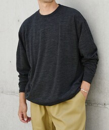 SHIPS any: 〈手洗い可能〉バンブー レーヨン ウール混 ルーズ ロングスリーブ Tシャツ ［BRIOS］◇