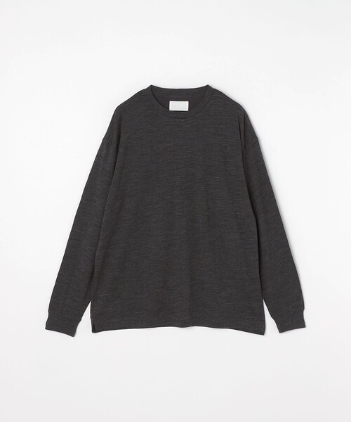 SHIPS any（シップス エニィ）の「SHIPS any: 〈手洗い可能〉バンブー レーヨン ウール混 ルーズ ロングスリーブ Tシャツ ［BRIOS］◇（Tシャツ/カットソー・メンズ・ダークグレー/チャコールグレー/ブラック・LARGE/MEDIUM）」の14枚目の写真