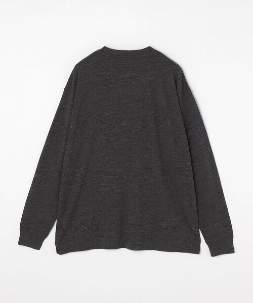 SHIPS any（シップス エニィ）の「SHIPS any: 〈手洗い可能〉バンブー レーヨン ウール混 ルーズ ロングスリーブ Tシャツ ［BRIOS］◇（Tシャツ/カットソー・メンズ・ダークグレー/チャコールグレー/ブラック・LARGE/MEDIUM）」の18枚目の写真