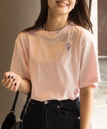【SETUP7】フラワー デイジー ワンポイント ロゴ刺繍 半袖 Tシャツ