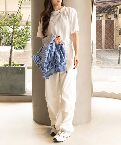 SETUP7(セットアップセブン)の「【SETUP7】フラワー デイジー ワンポイント ロゴ刺繍 半袖 Tシャツ(Tシャツ/カットソー・レディース・ホワイト系その他2/ホワイト系その他3/ピンク/ホワイト系1/ブラック/ブルー・FREE)」の10枚目の写真