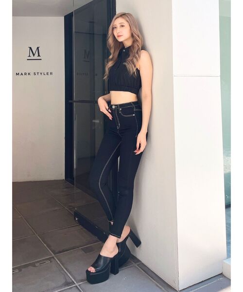 GYDA（ジェイダ）の「GYDAプレートアメスリシャツ（シャツ/ブラウス・レディース・オフホワイト/ブラック・FREE）」の21枚目の写真