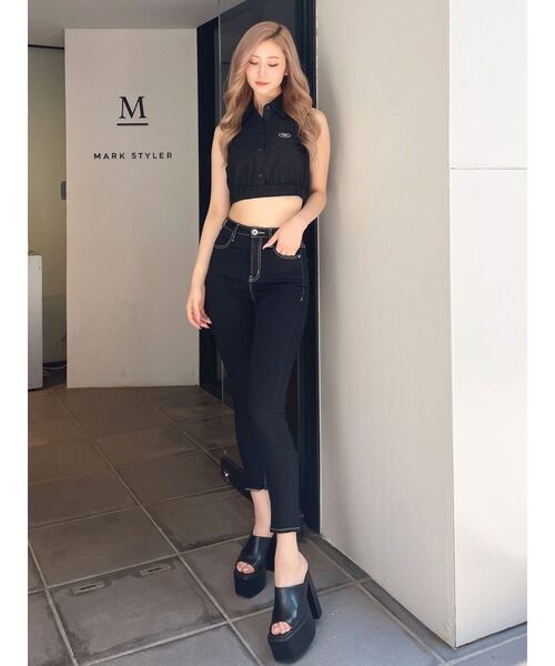 GYDA（ジェイダ）の「GYDAプレートアメスリシャツ（シャツ/ブラウス・レディース・オフホワイト/ブラック・FREE）」の20枚目の写真