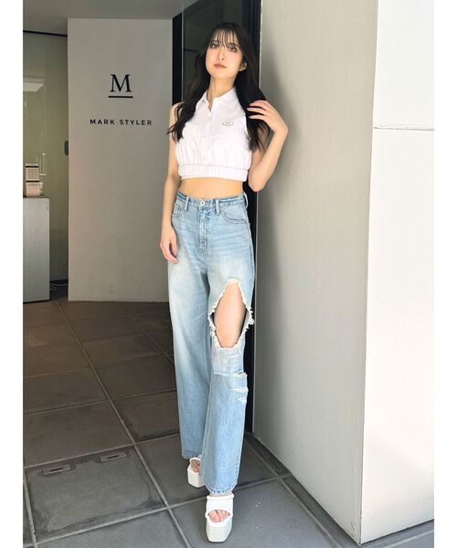 GYDA（ジェイダ）の「GYDAプレートアメスリシャツ（シャツ/ブラウス・レディース・オフホワイト/ブラック・FREE）」の15枚目の写真