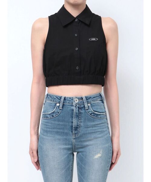 GYDA（ジェイダ）の「GYDAプレートアメスリシャツ（シャツ/ブラウス・レディース・オフホワイト/ブラック・FREE）」の12枚目の写真