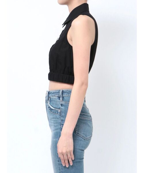 GYDA（ジェイダ）の「GYDAプレートアメスリシャツ（シャツ/ブラウス・レディース・オフホワイト/ブラック・FREE）」の11枚目の写真