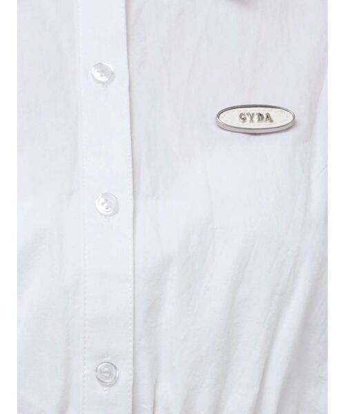 GYDA（ジェイダ）の「GYDAプレートアメスリシャツ（シャツ/ブラウス・レディース・オフホワイト/ブラック・FREE）」の4枚目の写真