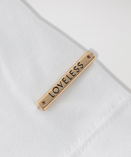 LOVELESS(ラブレス)の「ハイゲージTシャツ(Tシャツ/カットソー・レディース・ブラック/オフホワイト・36)」の5枚目の写真