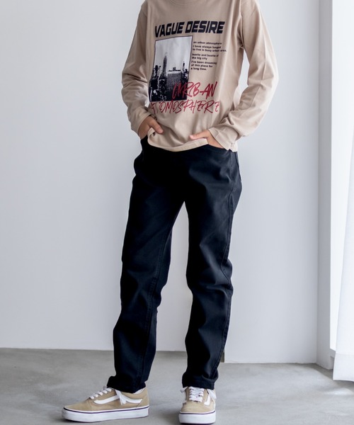 NAVY(ネイビー)の「【 キッズ ボーイズ 】 NAVY のびるモン ストレッチツイル ストレート ウエストギャザー パンツ(その他パンツ・キッズ・チャコールグレー/ブラック/ターコイズブルー・160/150/140/130/120/110)」の4枚目の写真