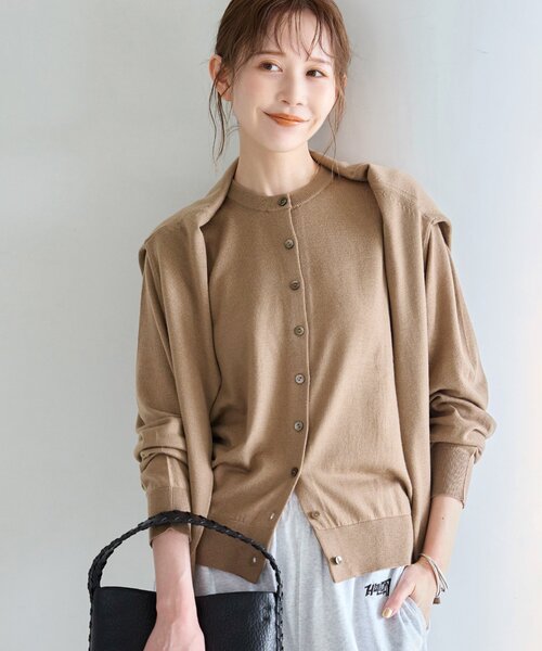 JOURNAL STANDARD(ジャーナルスタンダード)の「【2枚セット】ウォッシャブル ツインセット(アンサンブル・レディース・ブラック/チャコールグレー/ベージュ系その他/ピンク・FREE)」の3枚目の写真