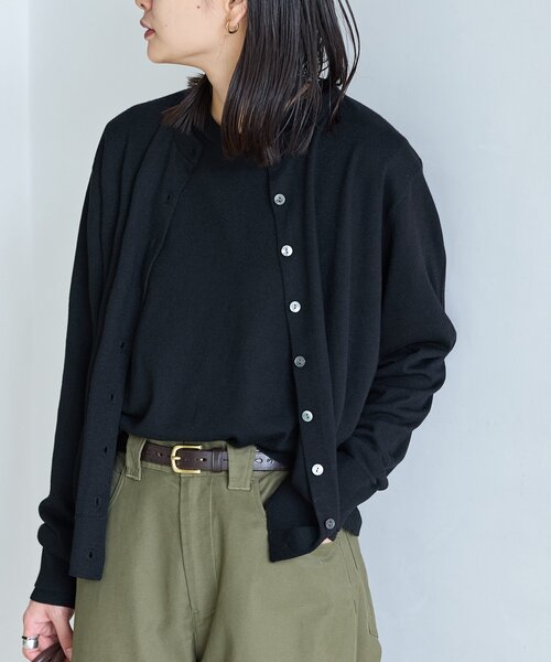 JOURNAL STANDARD(ジャーナルスタンダード)の「【2枚セット】ウォッシャブル ツインセット(アンサンブル・レディース・ブラック/チャコールグレー/ベージュ系その他/ピンク・FREE)」の2枚目の写真