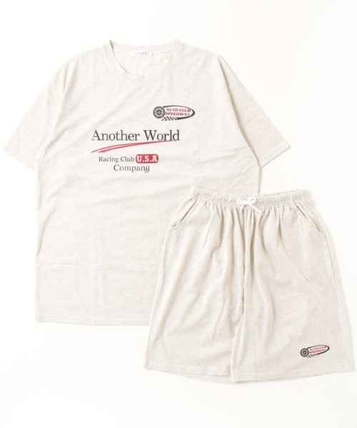 CANVAS+(キャンバスプラス)の「【CANVAS+】RacingプリントTシャツ×ショートパンツSET(セットアップ・レディース・ブラック/ライトグレー/グレー・M)」の5枚目の写真