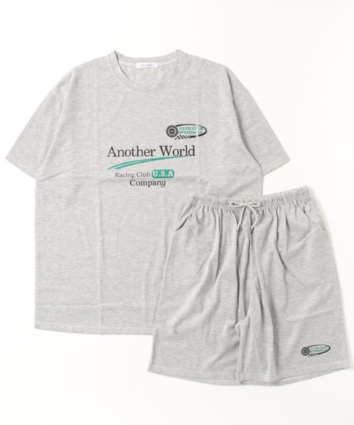 CANVAS+(キャンバスプラス)の「【CANVAS+】RacingプリントTシャツ×ショートパンツSET(セットアップ・レディース・ブラック/ライトグレー/グレー・M)」の6枚目の写真