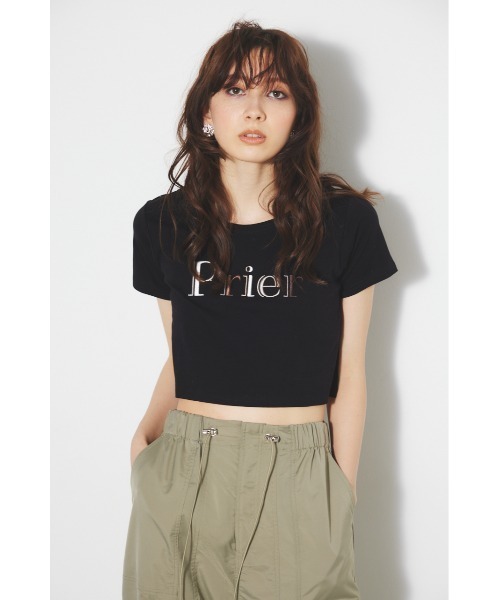 rienda（リエンダ）の「PRieR Tシャツ 半袖 夏服（Tシャツ/カットソー・レディース・ピンク/ブラック/ホワイト・SMALL/MEDIUM）」の2枚目の写真