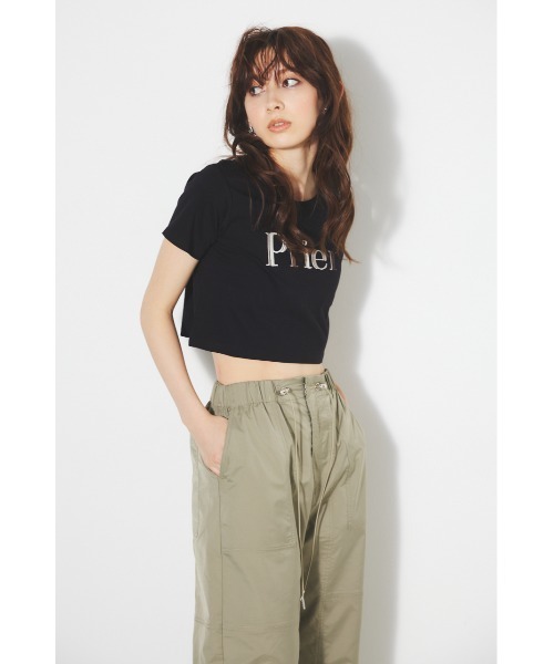 rienda（リエンダ）の「PRieR Tシャツ 半袖 夏服（Tシャツ/カットソー・レディース・ピンク/ブラック/ホワイト・SMALL/MEDIUM）」の6枚目の写真