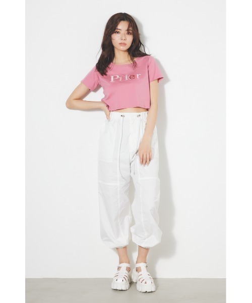rienda（リエンダ）の「PRieR Tシャツ 半袖 夏服（Tシャツ/カットソー・レディース・ピンク/ブラック/ホワイト・SMALL/MEDIUM）」の13枚目の写真