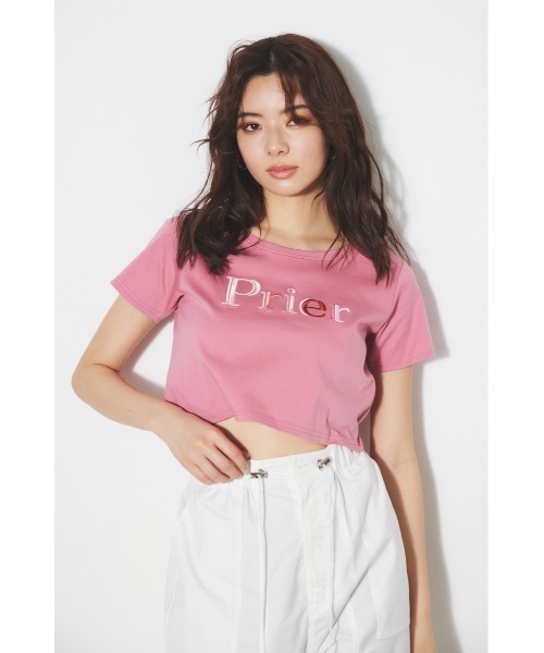 rienda（リエンダ）の「PRieR Tシャツ 半袖 夏服（Tシャツ/カットソー・レディース・ピンク/ブラック/ホワイト・SMALL/MEDIUM）」の15枚目の写真