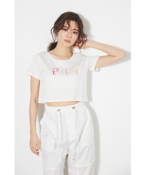 rienda（リエンダ）の「PRieR Tシャツ 半袖 夏服（Tシャツ/カットソー・レディース・ピンク/ブラック/ホワイト・SMALL/MEDIUM）」の19枚目の写真