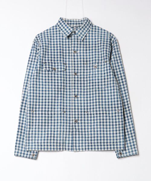 Ralph Lauren ラルフローレン インディゴ チェック オーバーシャツ Polo Ralph Lauren Indigo Dyed Check Cotton L/S Shirt 青紺 XL