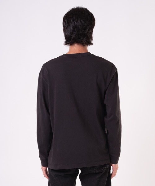 TRANSPORT 長袖パイルカットソー ブラック/XL tspt TRANSPORT 長袖