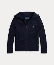 ミニケーブル コットン フルジップ フーディ